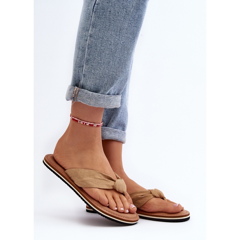 Chanclas de mujer Big Star LL274623 Beige 2