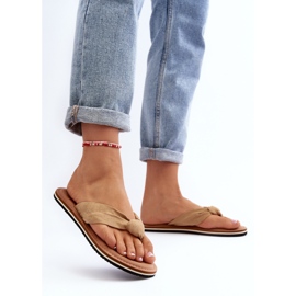 Chanclas de mujer Big Star LL274623 Beige 3