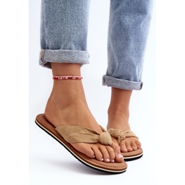 Chanclas de mujer Big Star LL274623 Beige 5
