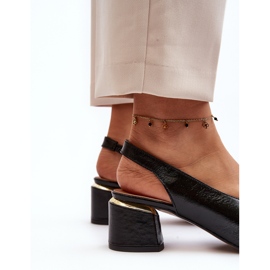 Sandalias Piel Con Adorno Laura Messi 2719 Negro 9