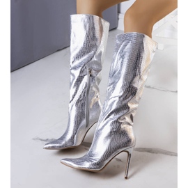 BM Botas plateadas en un alfiler Dinami plata 2