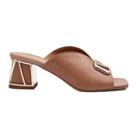 Chanclas Mujer Tacón Elegantes Laura Messi 2771 Beige 7