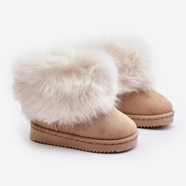 Botas de nieve aislantes con pelo para niños, beige Nohie 1 Botas de nieve aislantes con pelo para niños, beige Nohie 1