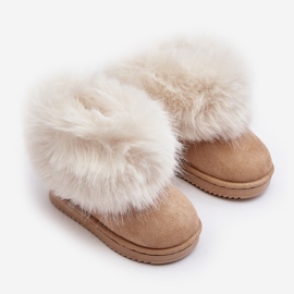 Botas de nieve aislantes con pelo para niños, beige Nohie 2 Botas de nieve aislantes con pelo para niños, beige Nohie 2