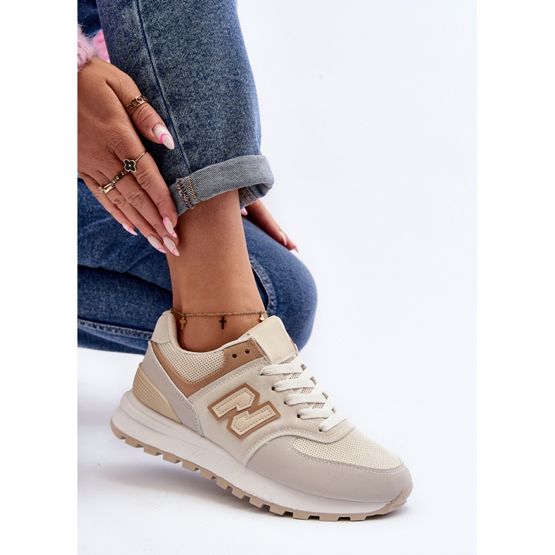 Zapatillas Mujer Beige Zapatillas Deportivas Alettesa 1