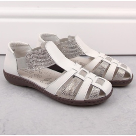 Sandalias cerradas de piel para mujer, beige, T.Sokolski 6