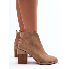 Botas de mujer beige con tacones altos enormes Nolira 6