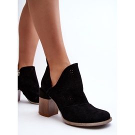 Botas De Mujer Caladas Con Tacón Alto Negro Niartima 6