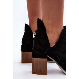 Botas De Mujer Caladas Con Tacón Alto Negro Niartima 1