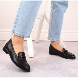Zapatos de mujer negros de tacón bajo Potocki SZ12065 6