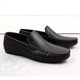 Zapatos de hombre de piel, mocasines negros, T.Sokolski W1401-1 1