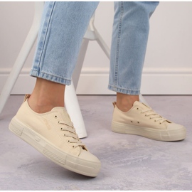 Deportivas mujer plataforma beige Big Star NN274854 3