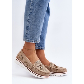Mocasines Calados Mujer Twista Dorado 3