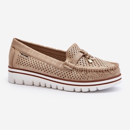 Mocasines Calados Mujer Twista Dorado 2