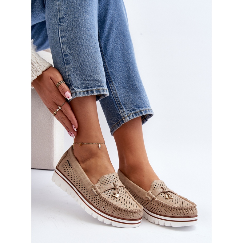 Mocasines Calados Mujer Twista Dorado 1