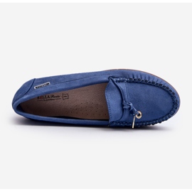 Mocasines De Mujer Con Plataforma Azul Railav 7