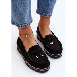 Mocasines de Mujer con Plataforma Negro Railav 8