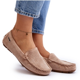 Mocasines Calados Mujer Beige Rasirna 11