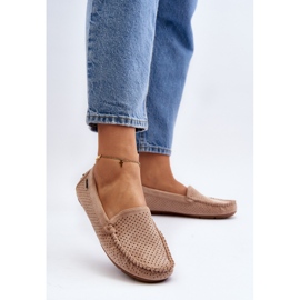 Mocasines Calados Mujer Beige Rasirna 6