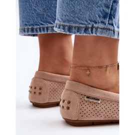 Mocasines Calados Mujer Beige Rasirna 10