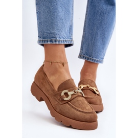 Mocasines De Mujer Con Adorno Railenes Camel marrón 4