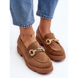 Mocasines De Mujer Con Adorno Railenes Camel marrón 5