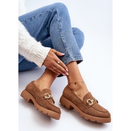 Mocasines De Mujer Con Adorno Railenes Camel marrón 7