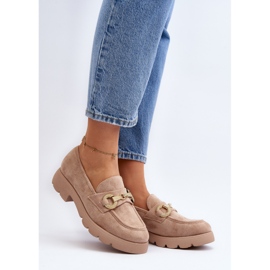 Mocasines Railenes Decorados Mujer Beige 3