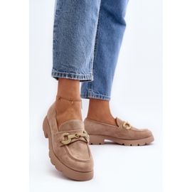 Mocasines Railenes Decorados Mujer Beige 6