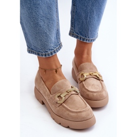 Mocasines Railenes Decorados Mujer Beige 7