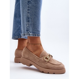 Mocasines Railenes Decorados Mujer Beige 8