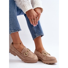 Mocasines Railenes Decorados Mujer Beige 9