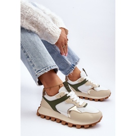 Zapatillas Mujer Deportivas Beige-Verde Ralita 10