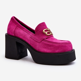 Zazoo 20170 Zapatos Mujer Ante Tacón Alto, Fucsia rosado 3