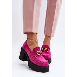 Zazoo 20170 Zapatos Mujer Ante Tacón Alto, Fucsia rosado 7