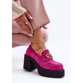Zazoo 20170 Zapatos Mujer Ante Tacón Alto, Fucsia rosado 2