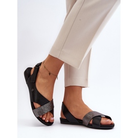 Zazoo 40141 Sandalias Piel Con Velcro, Negro 4