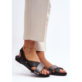 Zazoo 40141 Sandalias Piel Con Velcro, Negro 3