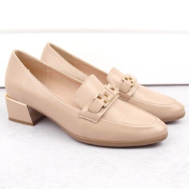 Vinceza W JAN270B Zapatos tacón bajo beige 2
