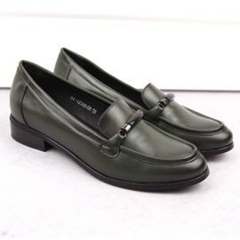 Potocki W WOL204C Zapatos tacón bajo verde 2