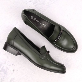 Potocki W WOL204C Zapatos tacón bajo verde 4