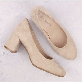 Zapatos de salón Potocki W WOL207B de ante, beige 3