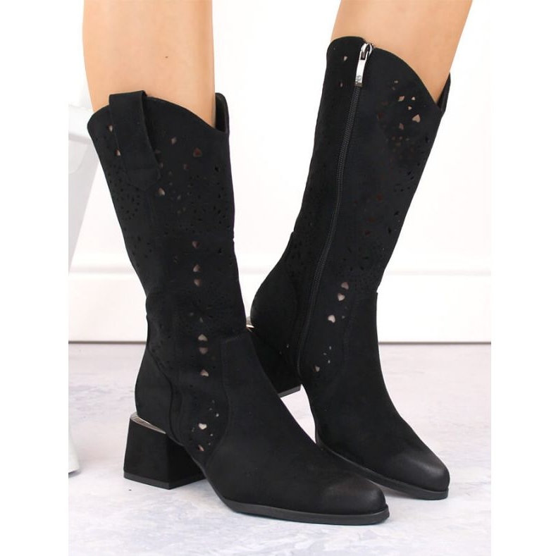 Potocki W WOL210A Botas caladas de ante, negro 1