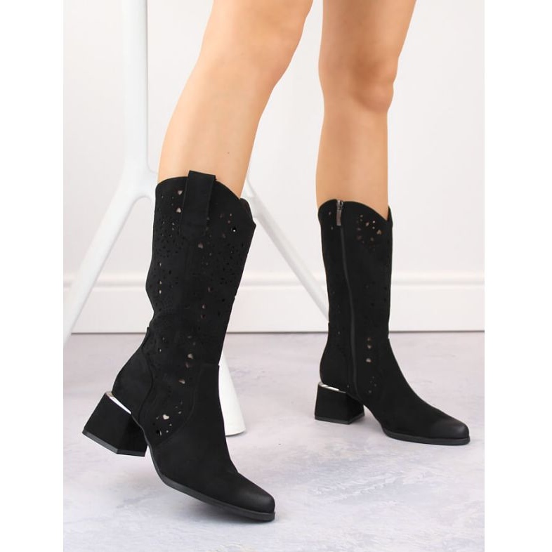 Potocki W WOL210A Botas caladas de ante, negro 2