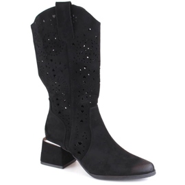 Potocki W WOL210A Botas caladas de ante, negro 6