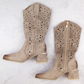 Potocki W WOL210B Botas caladas de ante, beige 4