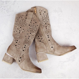 Potocki W WOL210B Botas caladas de ante, beige 5