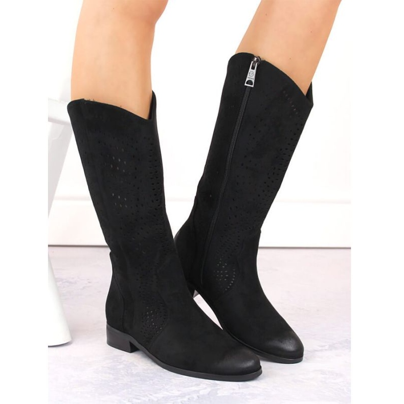 Vinceza W JAN264A Botas caladas de ante negro 1