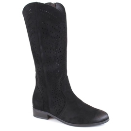 Vinceza W JAN264A Botas caladas de ante negro 6