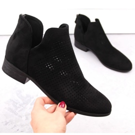 Botines de ante de tacón bajo Potocki W WOL212A, negro 1